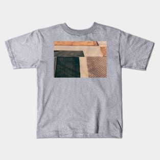 Brown Abstract Fields Kids T-Shirt